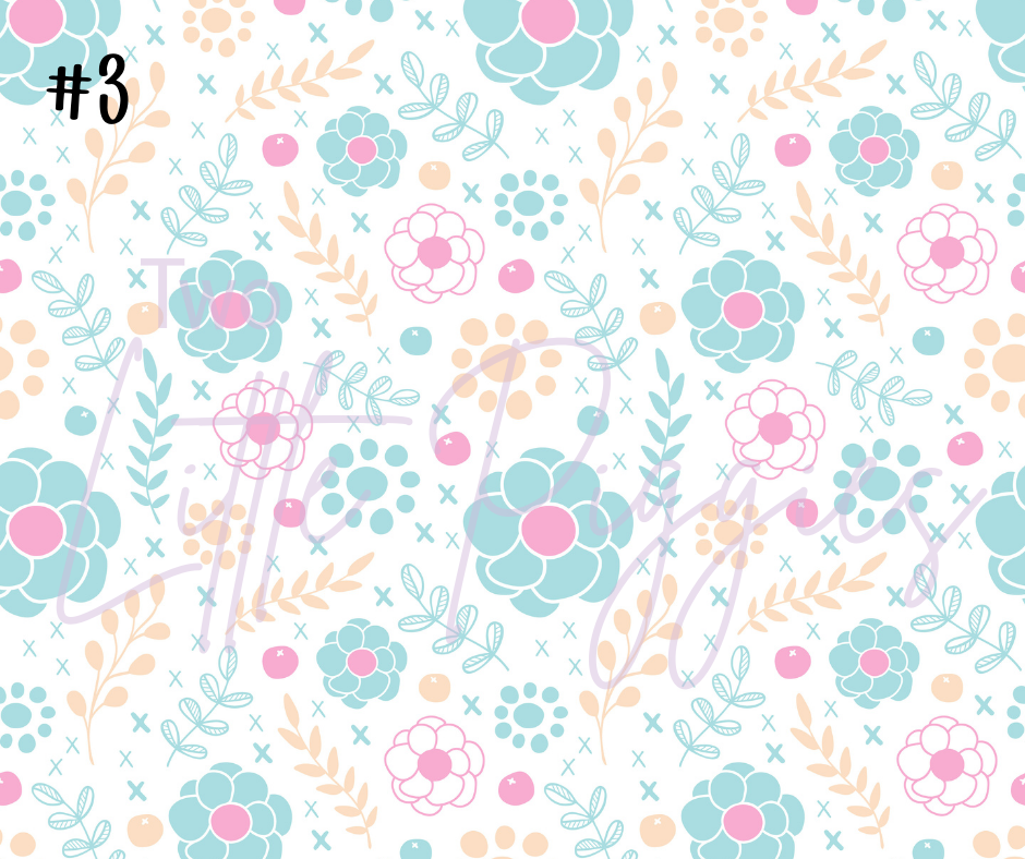 Printed Vinyl - Springtime Flowers