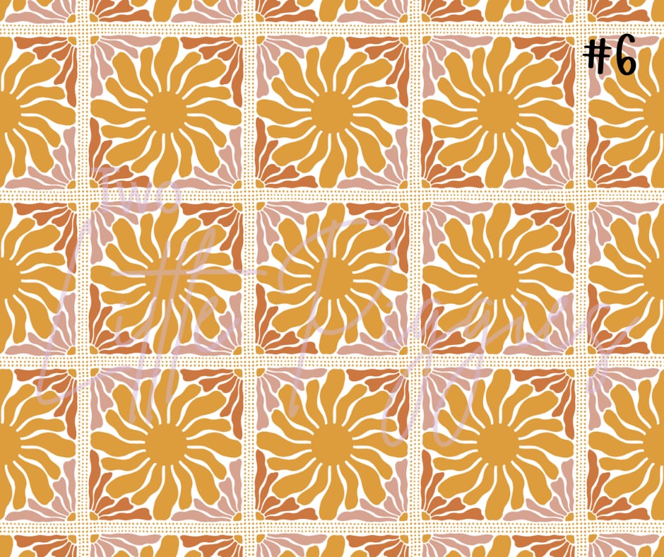 Printed Vinyl - Autumn Groovy Bloom