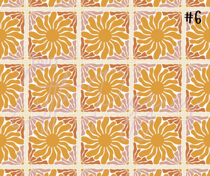 Printed Vinyl - Autumn Groovy Bloom