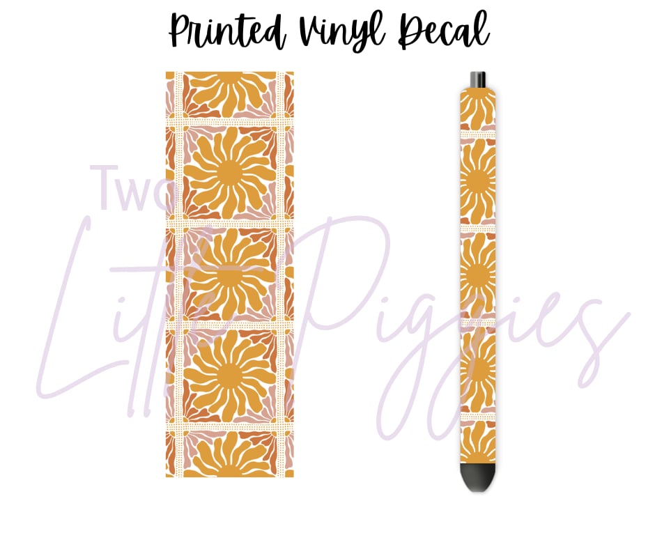 Printed Vinyl - Autumn Groovy Bloom