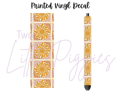 Printed Vinyl - Autumn Groovy Bloom