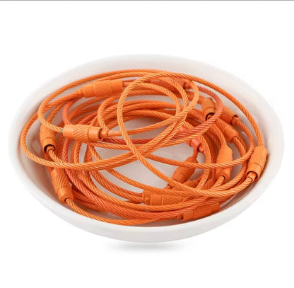 Keychain Cable Loop with with Screw Lock (3 pc)