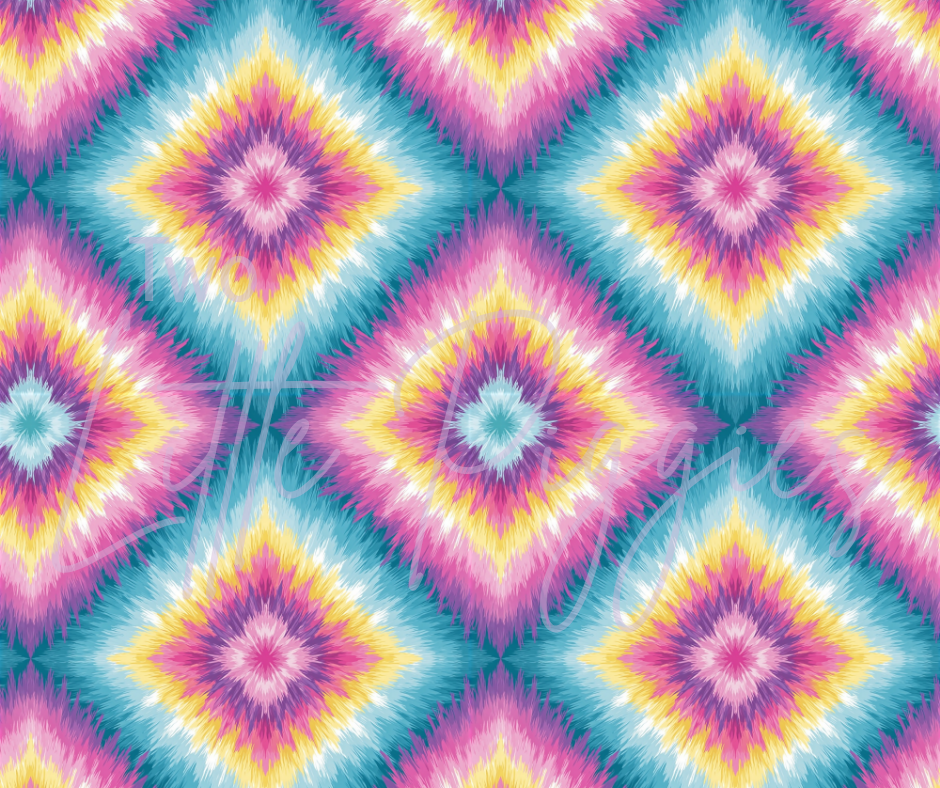 Printed Vinyl - Diamond Tie Dye