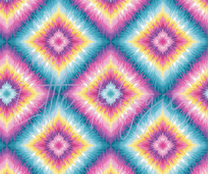 Printed Vinyl - Diamond Tie Dye