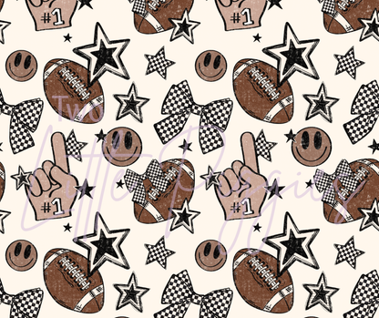 Printed Vinyl - Checkered Football