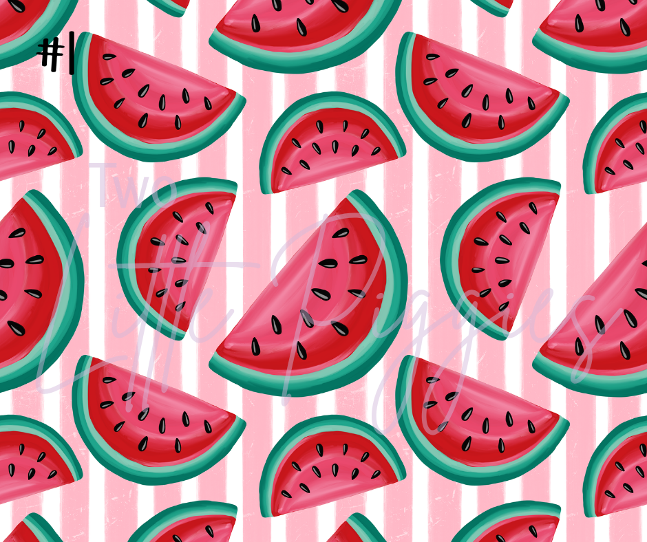 Printed Vinyl - Striped Fruit