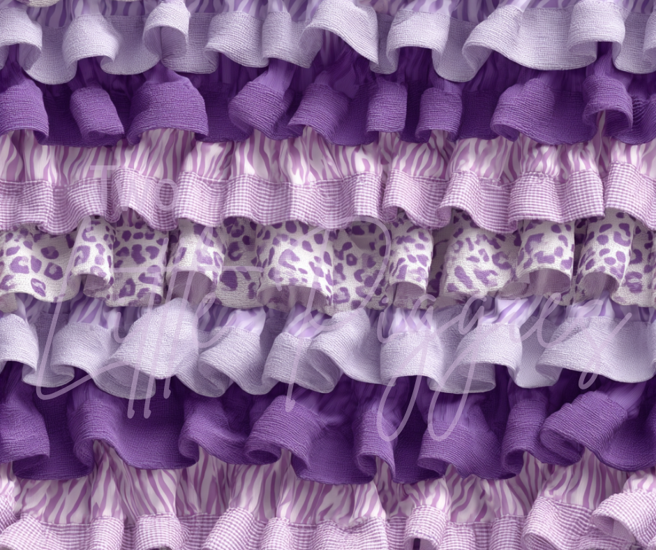 Printed Vinyl - Purple Ruffle