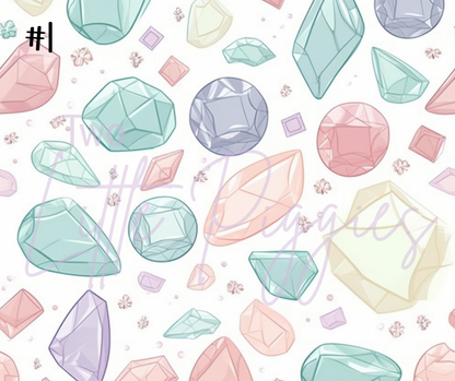 Printed Vinyl - Pastel Gems