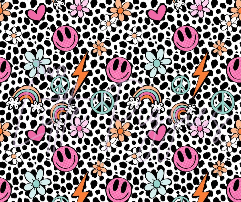 Printed Vinyl - Retro Dalmatian Smiley