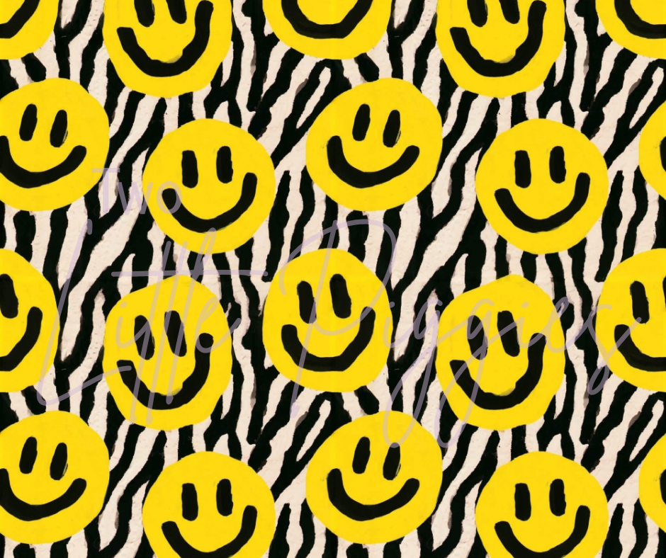 Printed Vinyl - Smiley Zebra Print