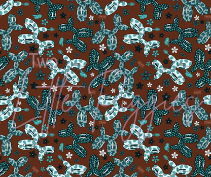 Printed Vinyl - Western Balloon Dogs