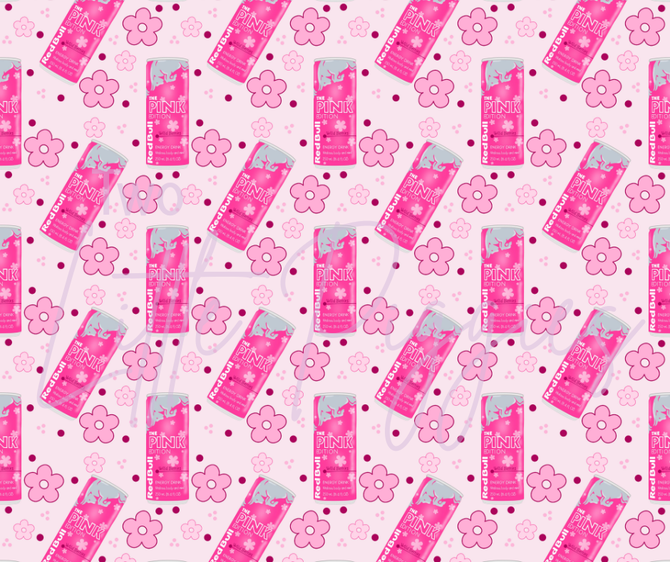 Printed Vinyl - Red Bull - Pink