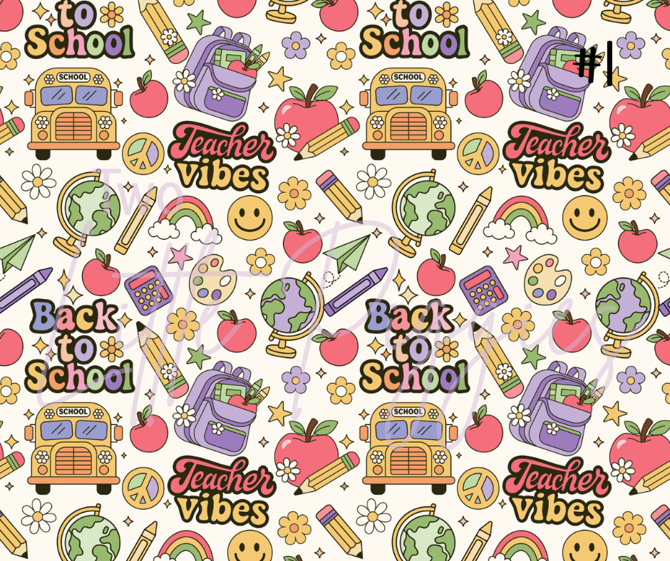 Printed Vinyl - Groovy Back to School