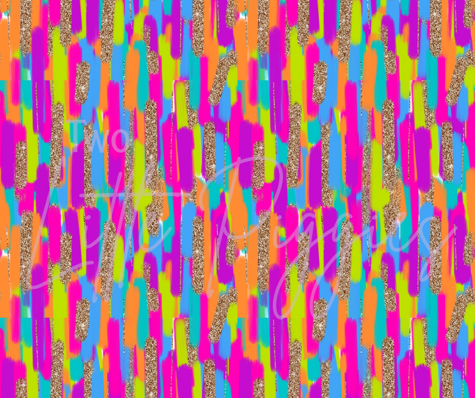 Printed Vinyl - Brushstroke Neon