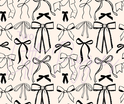 Printed Vinyl - Black Coquette Bows