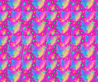 Printed Vinyl - Colorful Neon Leopard