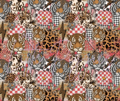 Printed Vinyl - Grunge Tiger