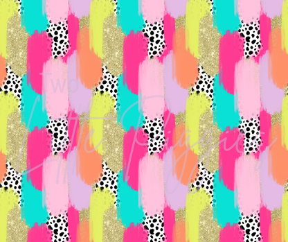 Printed Vinyl - Brushstroke Polka Dot