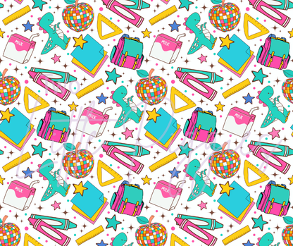 Printed Vinyl - Back to School - Disco Apple