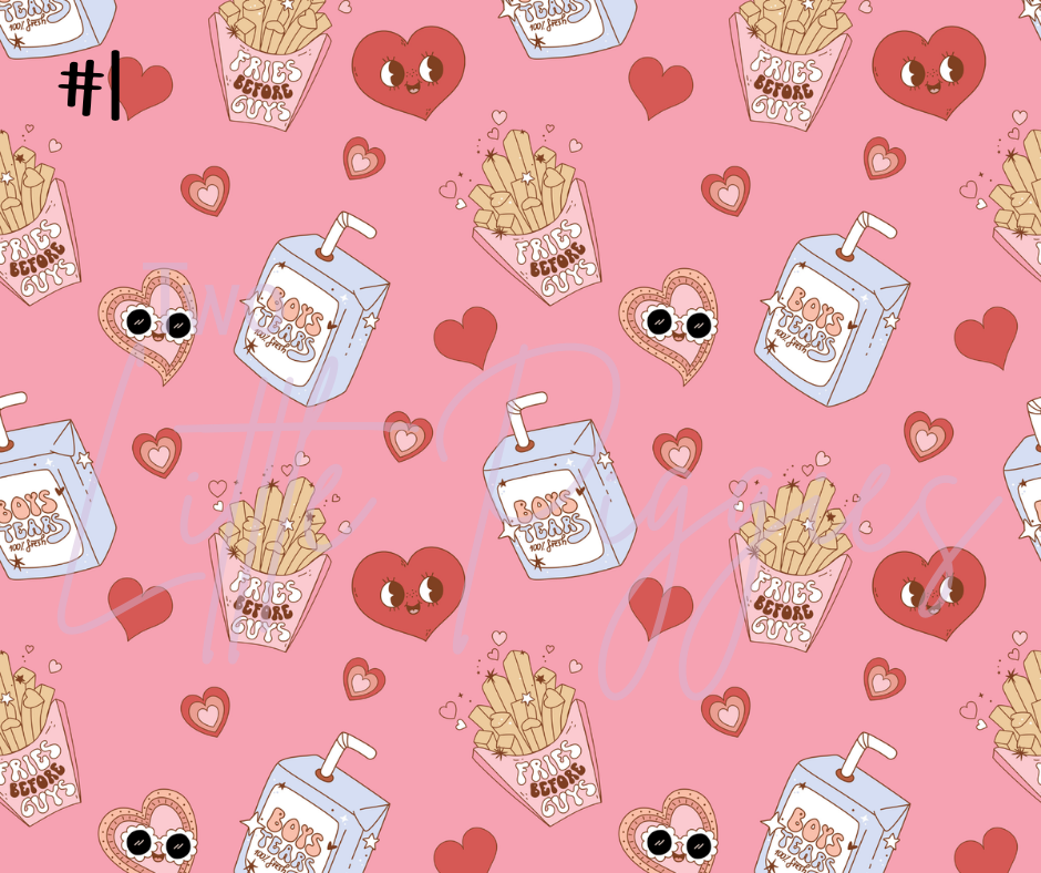 Printed Vinyl - Valentine - Fries Before Guys