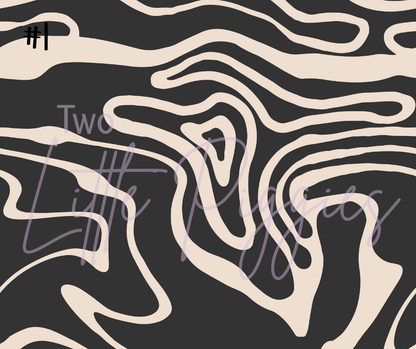 Printed Vinyl - Onyx and Ivory