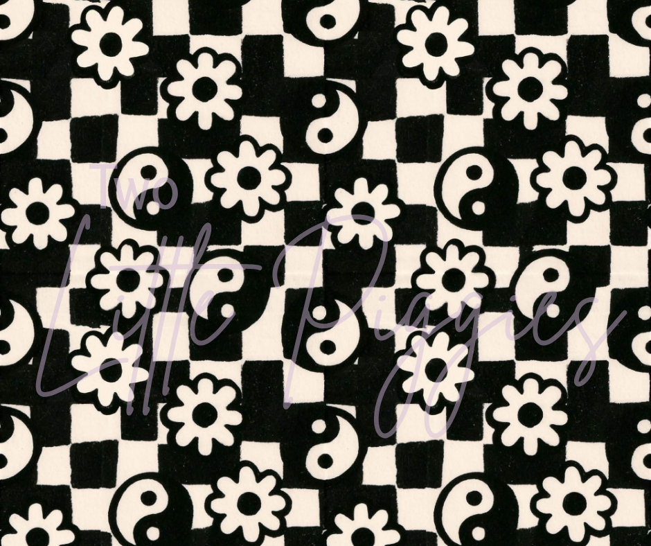 Printed Vinyl - Black and White Peace