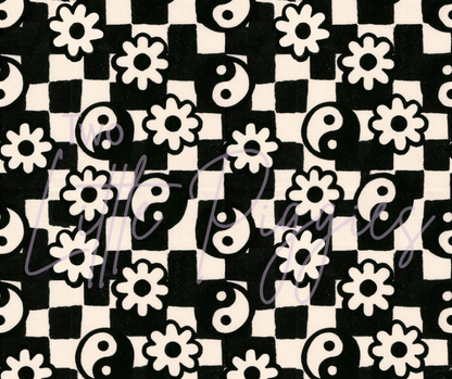 Printed Vinyl - Black and White Peace