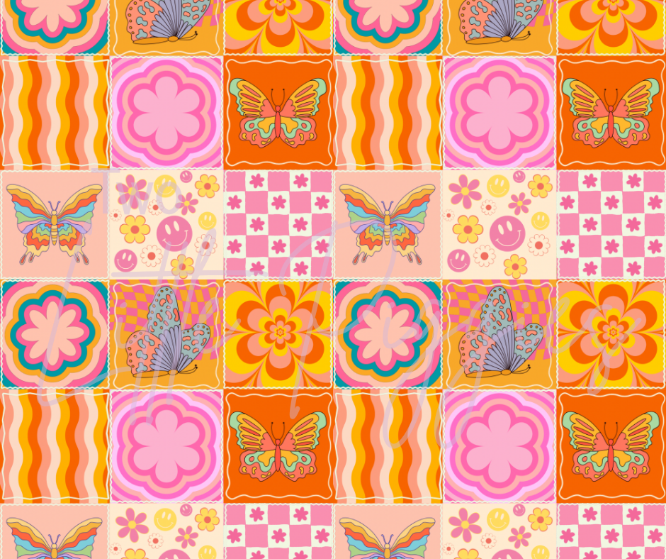 Printed Vinyl - 60s Butterfly