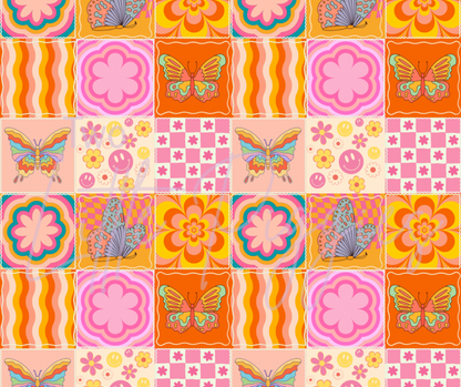 Printed Vinyl - 60s Butterfly
