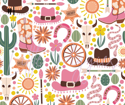 Printed Vinyl - Western Cowgirl
