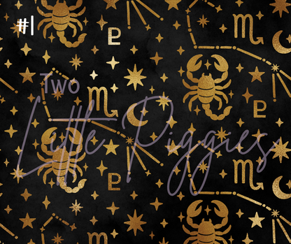 Printed Vinyl - Scorpio - Black and Gold