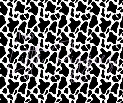 Printed Vinyl - Black Cow Print
