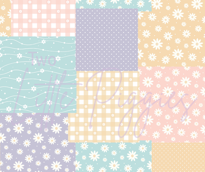 Printed Vinyl - Pastel Patchwork