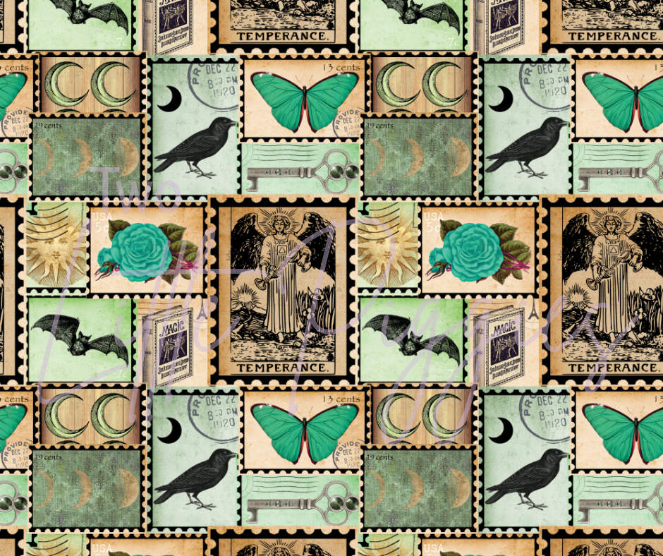 Printed Vinyl - Spooky Stamps