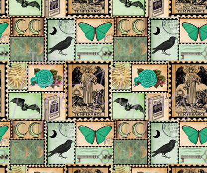 Printed Vinyl - Spooky Stamps