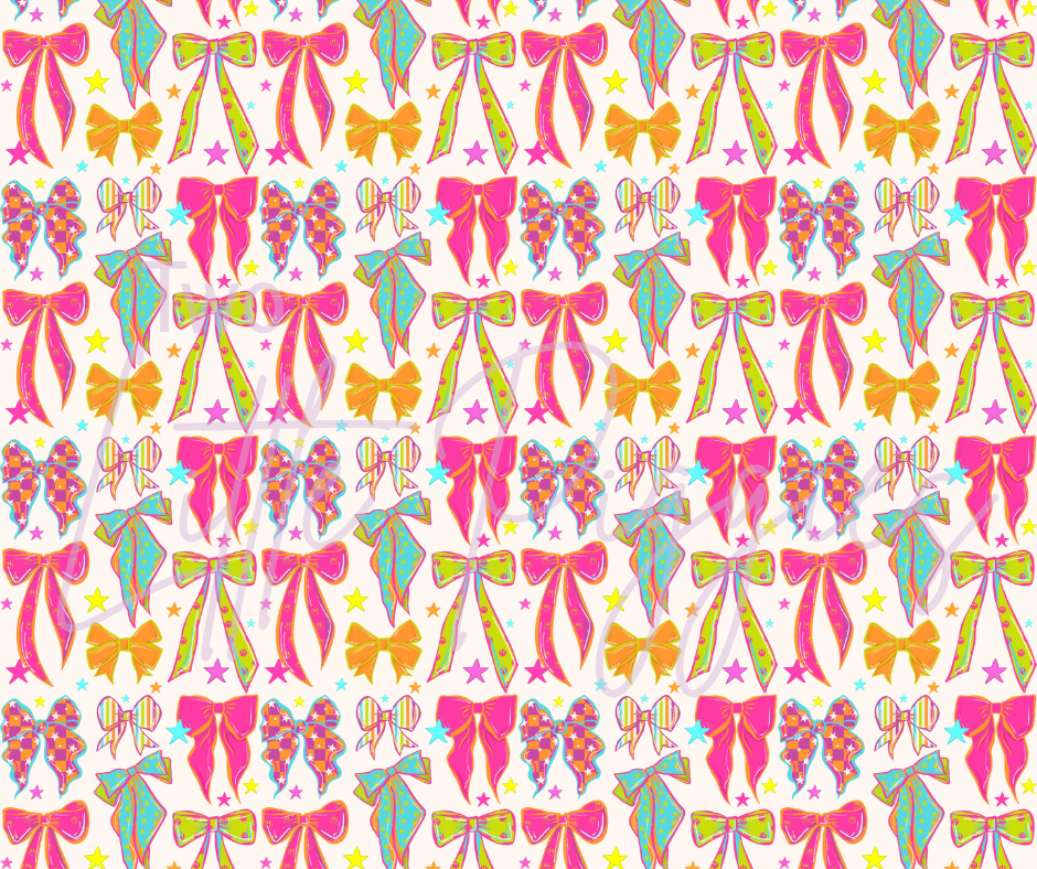 Printed Vinyl - Retro Bows