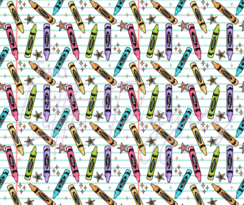 Printed Vinyl - Crayon Notebook