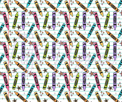 Printed Vinyl - Crayon Notebook