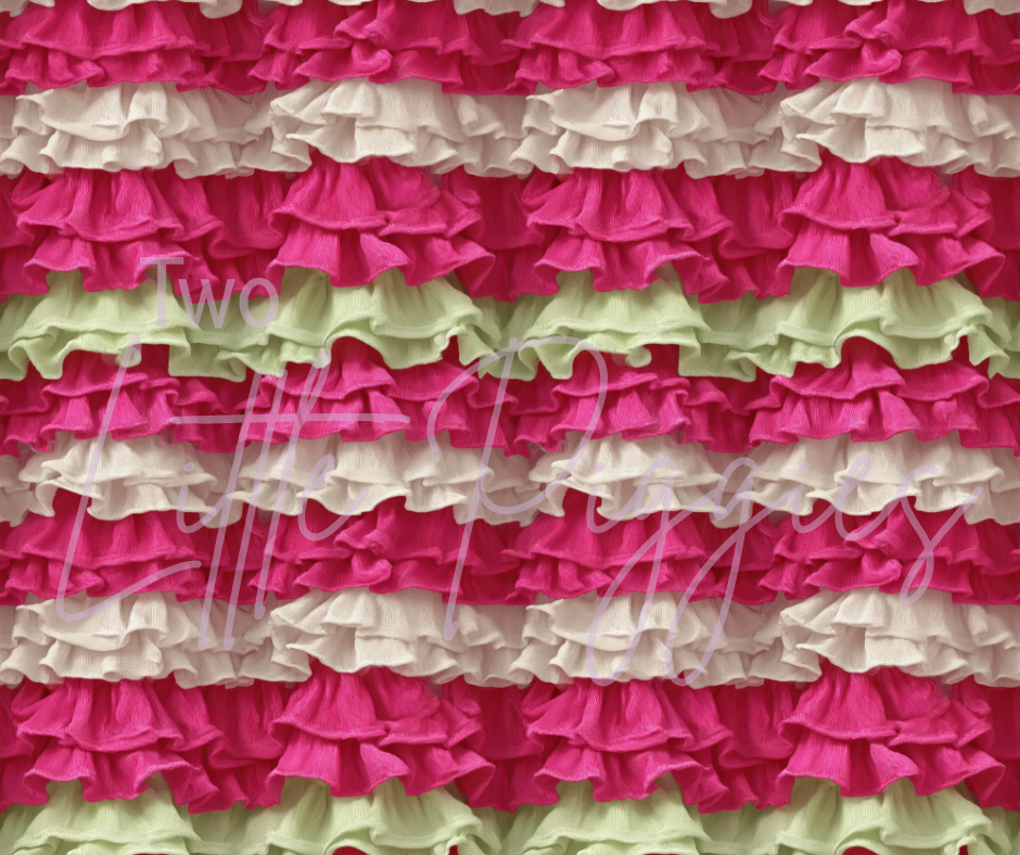 Printed Vinyl - Pink Ruffle