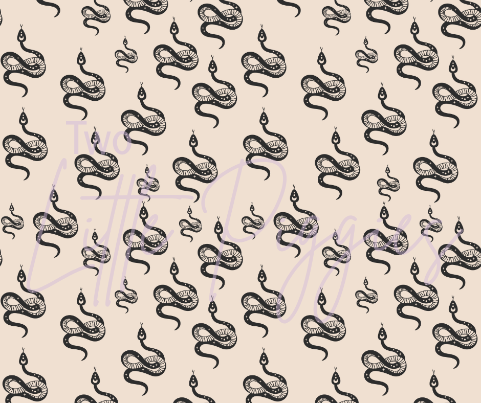 Printed Vinyl - Black and Cream Snakes