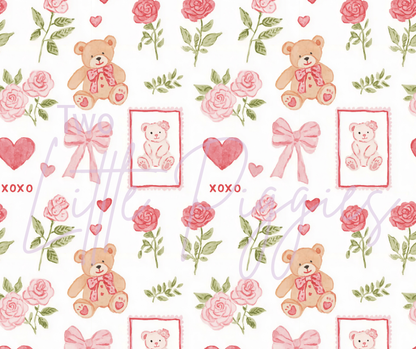 Printed Vinyl - Valentine - Teddy