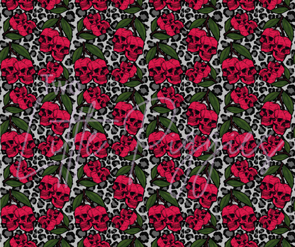 Printed Vinyl - Cherry Skulls