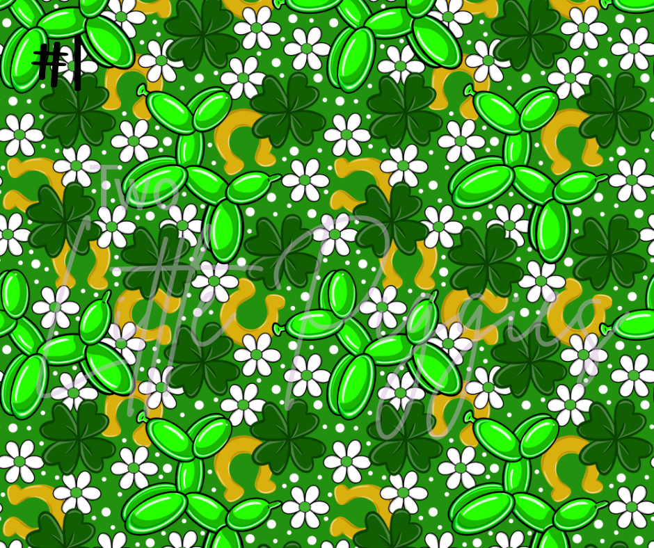 Printed Vinyl - St. Patrick's - Balloon Dog