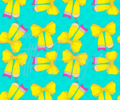 Printed Vinyl - Back to School - Pencil Bows
