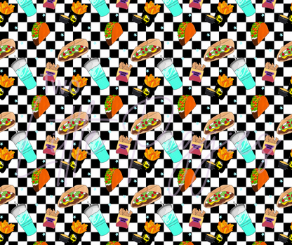 Printed Vinyl - Taco Bell Checkered