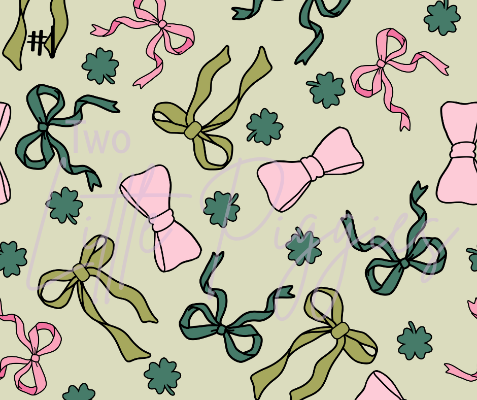 Printed Vinyl - St. Patrick's - Bows, Disco, and Balloon Dogs