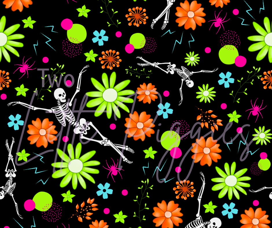 Printed Vinyl - Neon Skelli