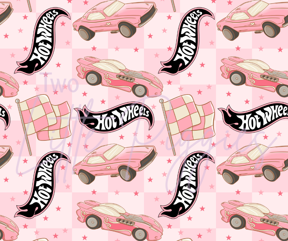Printed Vinyl - Hot Wheels - Pink