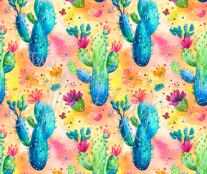 Printed Vinyl - Watercolor Cactus