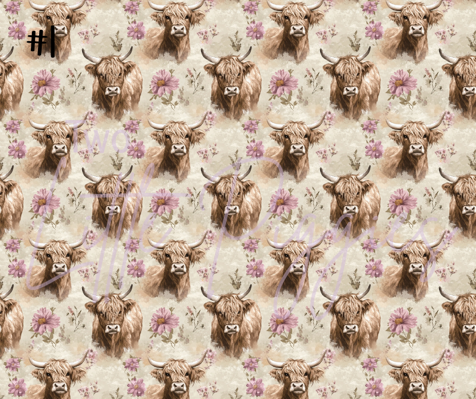 Printed Vinyl - Highland Cows